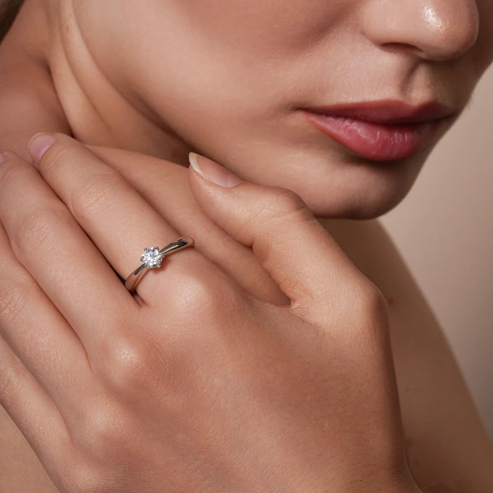 0.51 Carat Lab Grown Diamond Engagement Ring