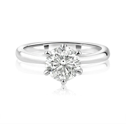 1 Carat Moissanite Engagement Ring