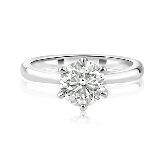 1 Carat Moissanite Engagement Ring