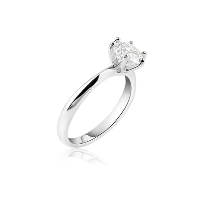 1 Carat Moissanite Engagement Ring