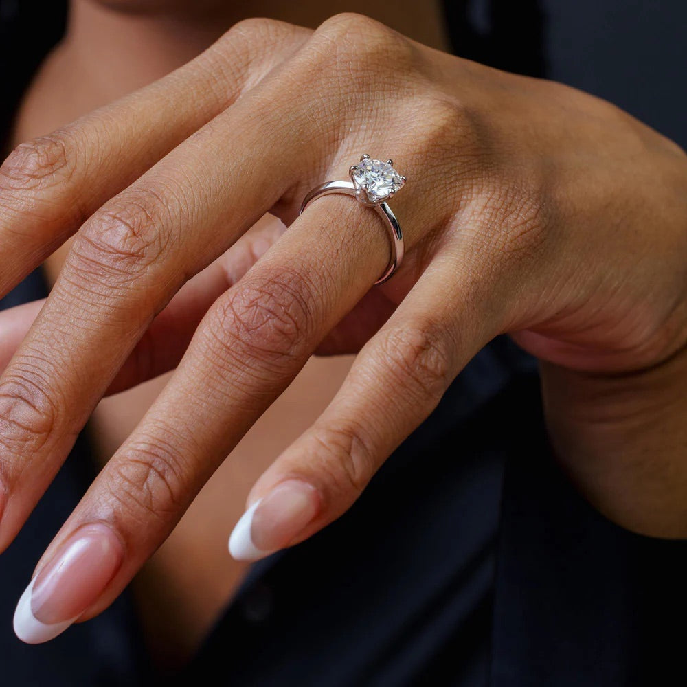 2 Carat Moissanite Engagement Ring