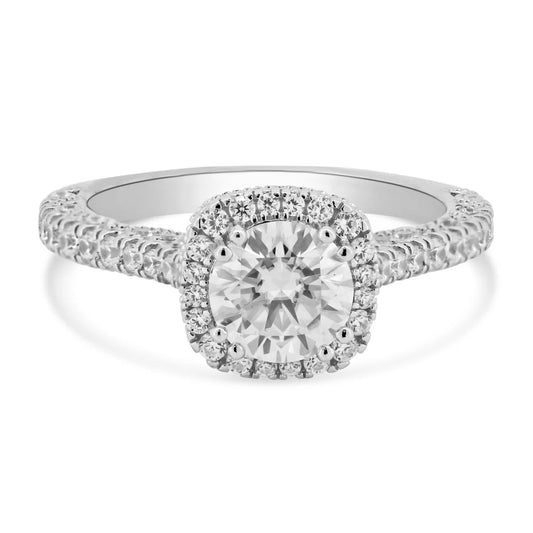 1 Carat Moissanite CZ Engagement Ring