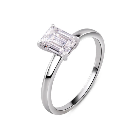 Baguette 1 Carat Moissanite Stone Engagement Ring